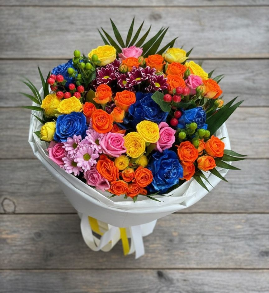 Букет цветов из: Розы и Хризантемы в Каякенте