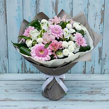 Букет цветов из:  Герберы, Альстромерии и Хризантемы #REPLACE_PRED# Каякенте