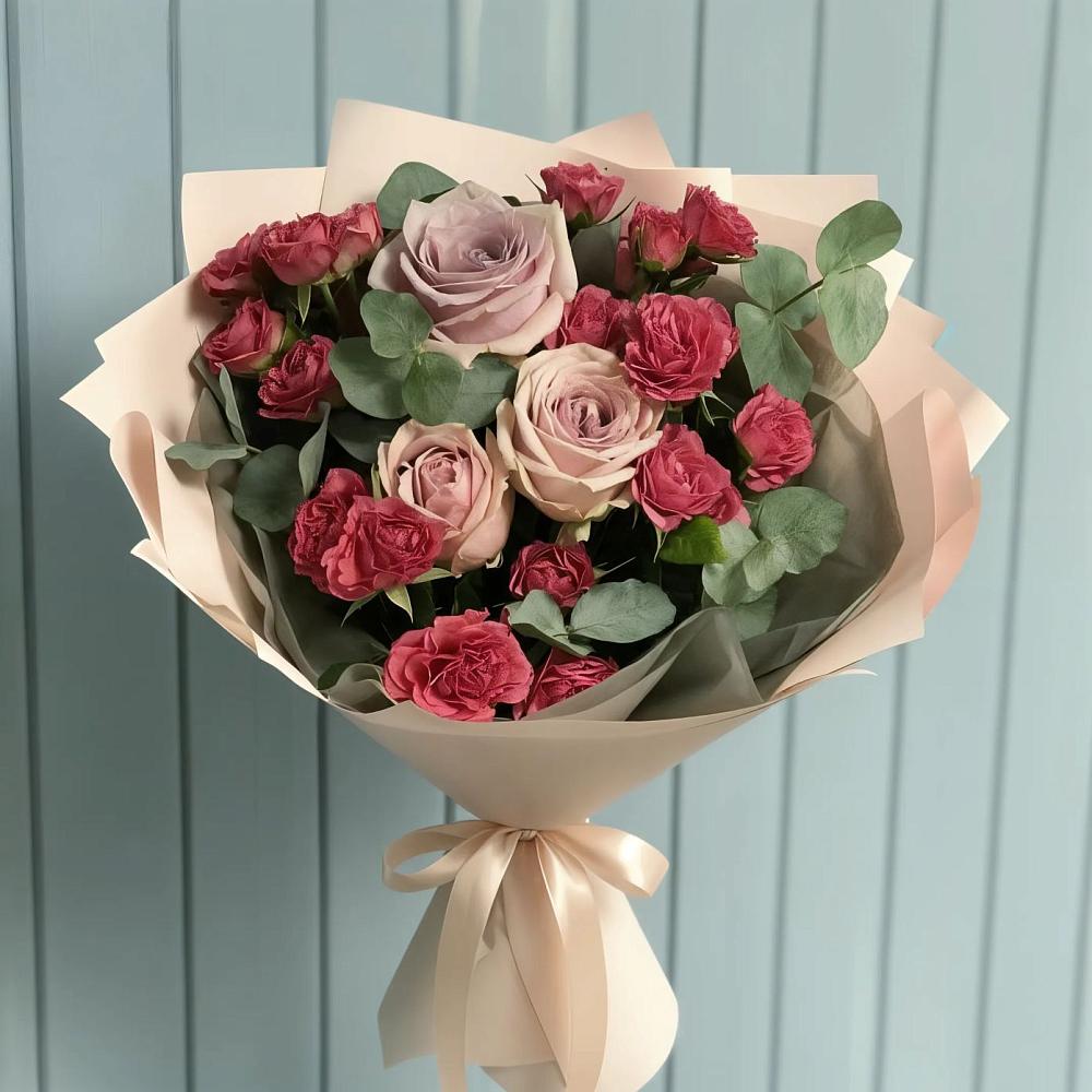 Букет цветов из: Гвоздики и Розы в Каякенте