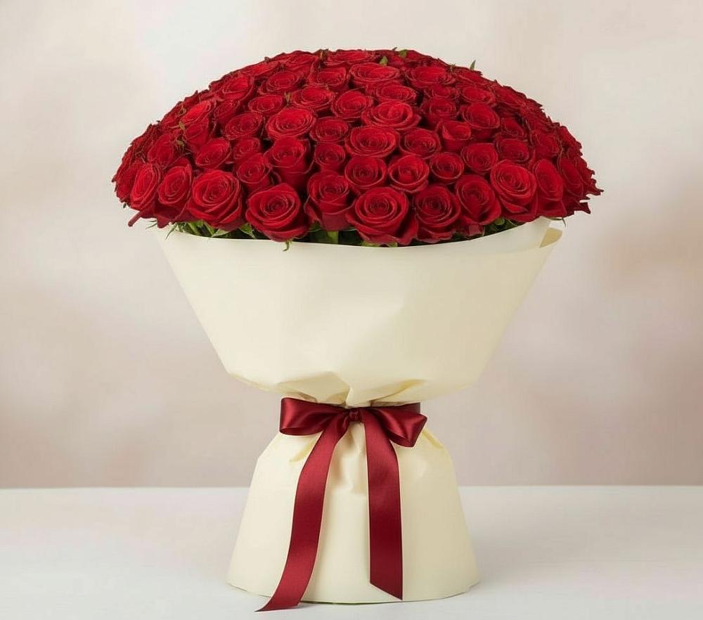 Букет 101 Красная роза Милано в Каякенте