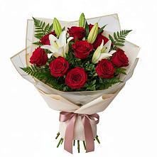 Букет цветов из:  Лилии и Розы #REPLACE_PRED# Каякенте