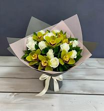 Букет цветов из:  Орхидеи и Розы в Каякенте