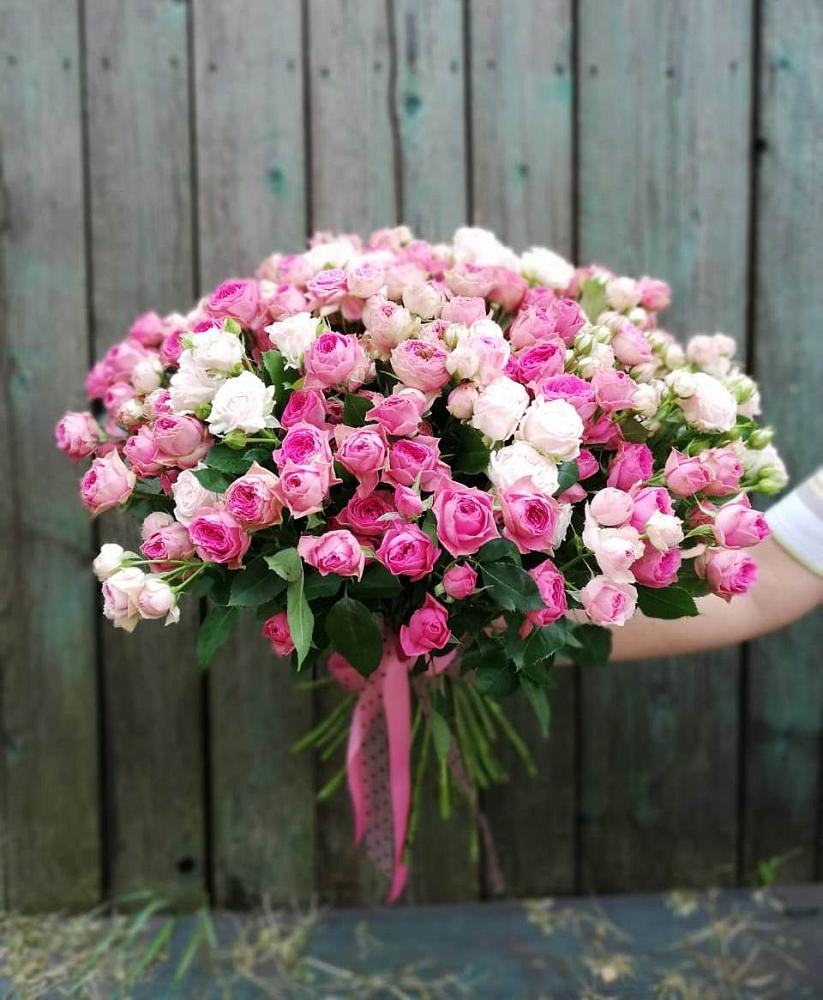 Букет Розовые кустовые розы Натали и Лав Лидия в Каякенте