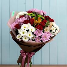 Букет цветов из:  Розы, Хризантемы и Альстромерии в Каякенте