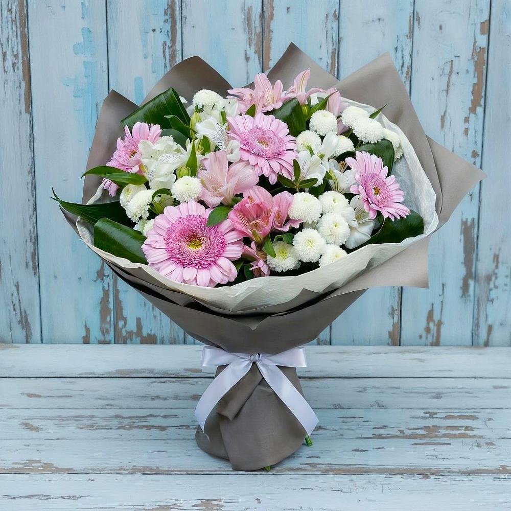 Букет цветов из: Герберы, Альстромерии и Хризантемы в Каякенте