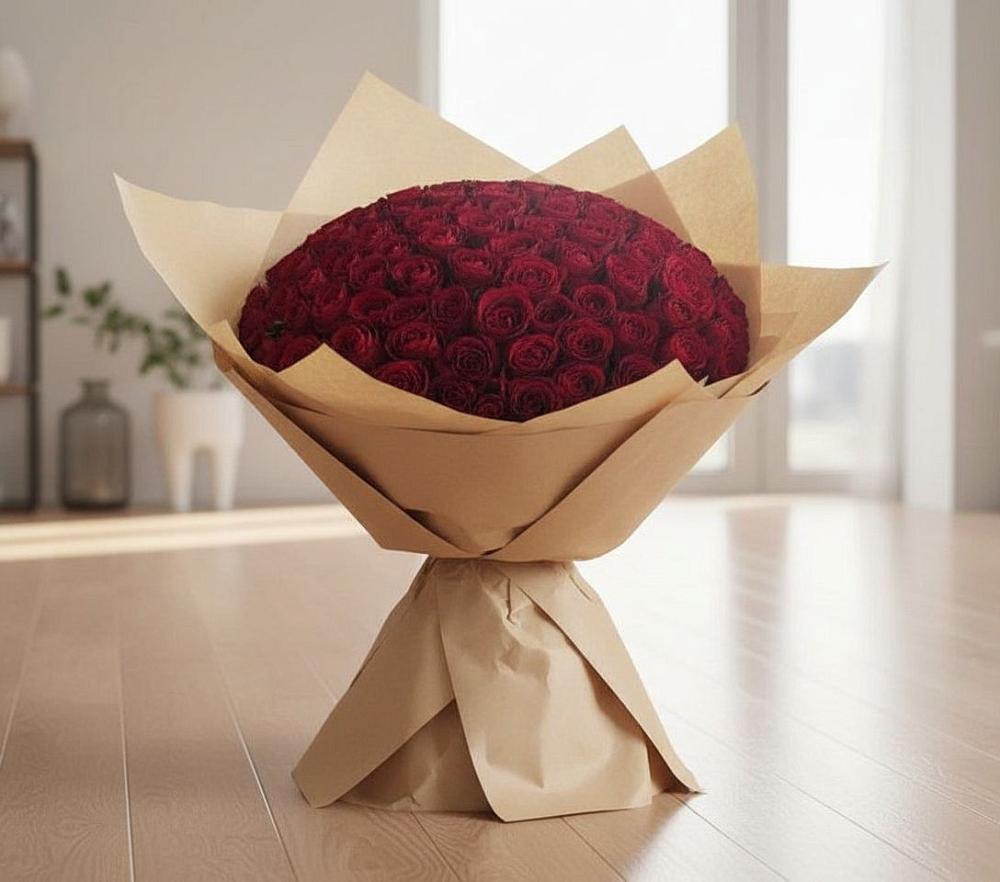 Букет 101 Красная роза в Каякенте