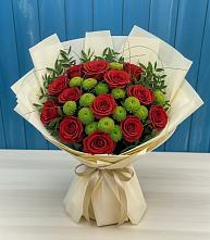 Букет цветов из:  Розы и Хризантемы в Каякенте