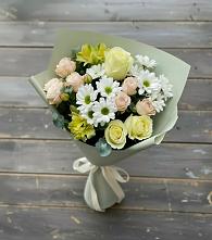 Букет цветов из:  Альстромерии, Розы и Хризантемы в Каякенте