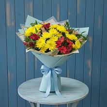 Букет цветов из:  Альстромерии и Хризантемы в Каякенте