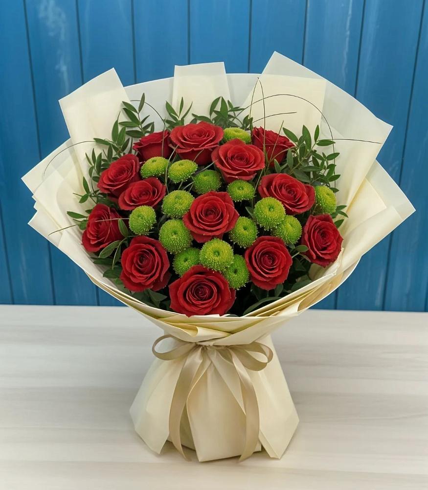 Букет цветов из: Розы и Хризантемы в Каякенте