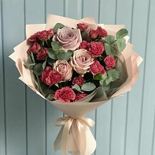 Букет цветов из:  Гвоздики и Розы в Каякенте